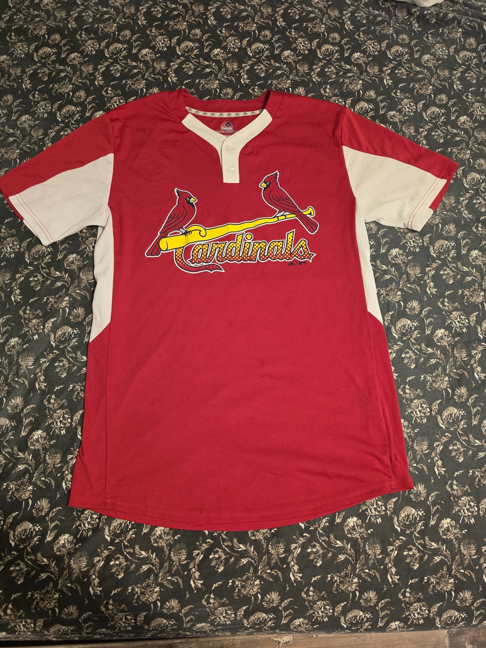 Cardinals Majestic Red and White CoolBase Baseball Jersey M